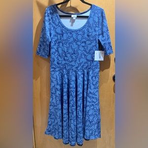 New LulaRoe Nicole 2XL NWT Blue birds, “Unicorn”